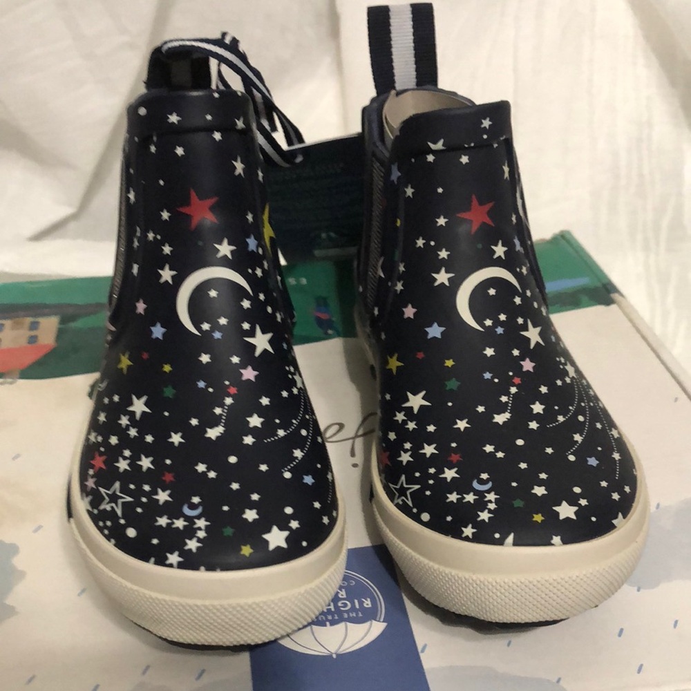 Joules Kids Navy Star & Moon Rain boots NWT size 9